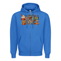True Royal my blood type is pumpkin spice Zipper Hoodie - CowGirlArtShop