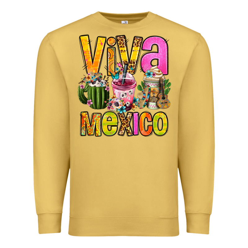 Viva Mexico Mexican Coffee Cups Premium Sweatshirt by FaDigitalArtStudio | Teevron