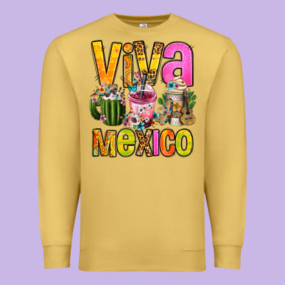 Viva Mexico Mexican Coffee Cups Premium Sweatshirt Designed By Fadigitalartstudio