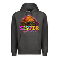 Charcoal Heather basketball sister Premium Hoodie - OliviaCreatesArt