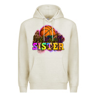 Oatmeal Heather basketball sister Premium Hoodie - OliviaCreatesArt