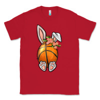 Red Basketball Easter Bunny Classic Tee - BundleAndBundleShop