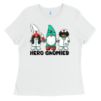 White hero gnomies african american nurse gnomies medical gnomies Ladies Tee - BarkalooDesign