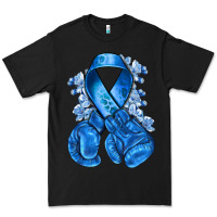 Black blueribbon with boxing gloves Premium Tee - NancyCooperArtShop