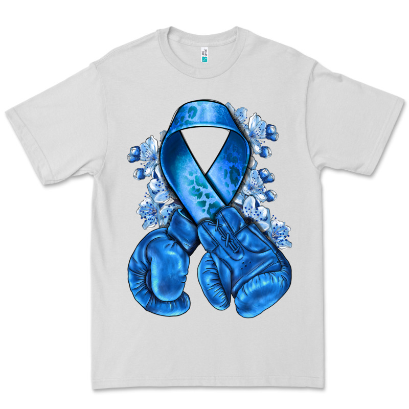 Blueribbon With Boxing Gloves Premium Tee by NancyCooperArtShop | Teevron