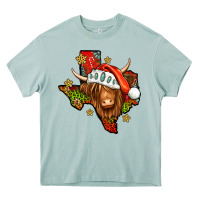 Arona Shaggy cow Texas Christmas Heavy Core Tee - Jasminsmagicworld
