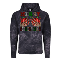 Cloud Black Merry Christmas skeleton hands boobs Vintage Hoodie - NancyCooperArtShop