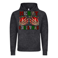 Vintage Black Merry Christmas skeleton hands boobs Vintage Hoodie - NancyCooperArtShop