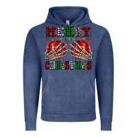 Vintage Denim Merry Christmas skeleton hands boobs Vintage Hoodie - NancyCooperArtShop