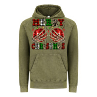 Vintage Olive Merry Christmas skeleton hands boobs Vintage Hoodie - NancyCooperArtShop