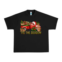 Black Tis' The Season Christmas Truck Urban Heavy Tee - BundleAndBundleShop