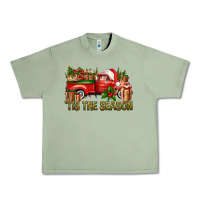 Oil Green Tis' The Season Christmas Truck Urban Heavy Tee - BundleAndBundleShop