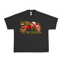 Pigment Black Tis' The Season Christmas Truck Urban Heavy Tee - BundleAndBundleShop