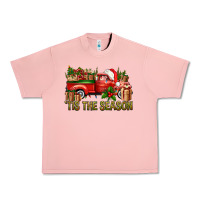 Salmon Tis' The Season Christmas Truck Urban Heavy Tee - BundleAndBundleShop
