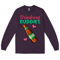 Plum drinking buddies beer bottle Long Sleeve Tee - Jasminsmagicworld