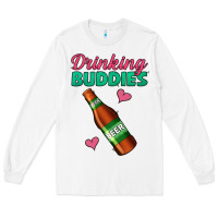 White drinking buddies beer bottle Long Sleeve Tee - Jasminsmagicworld