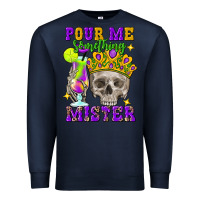 Navy Skull pour me something mister Premium Sweatshirt - FaDigitalArtStudio