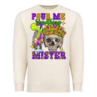 Sandshell Skull pour me something mister Premium Sweatshirt - FaDigitalArtStudio