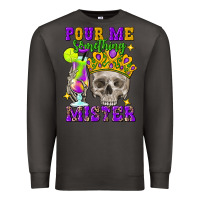 Smoke Skull pour me something mister Premium Sweatshirt - FaDigitalArtStudio