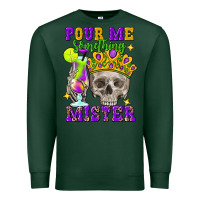 Sports Green Skull pour me something mister Premium Sweatshirt - FaDigitalArtStudio