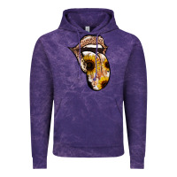 Cloud Purple Leopard Sunflower Tongue Vintage Hoodie - Jasminsmagicworld