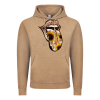 Vintage Coffee Leopard Sunflower Tongue Vintage Hoodie - Jasminsmagicworld