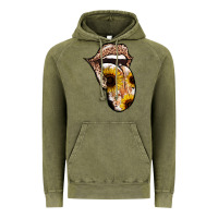 Vintage Olive Leopard Sunflower Tongue Vintage Hoodie - Jasminsmagicworld