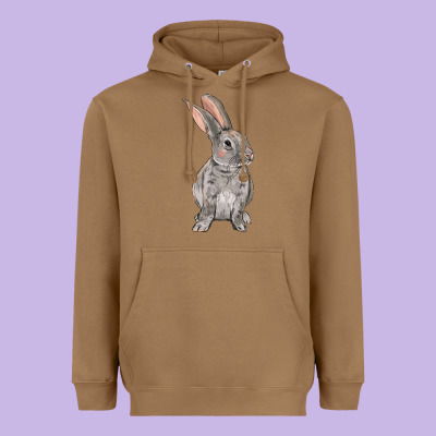 Easter Bunny Heavyweight Hoodie Designed By Oliviacreatesart