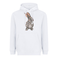 White Easter bunny Heavyweight Hoodie - OliviaCreatesArt