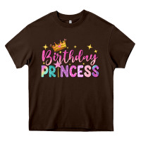 Chocolate Brown birthday princess Heavy Core Tee - NancyCooperArtShop