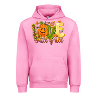 Fuchsia Pink Love Fall Y'all Urban Hoodie - CowhideDigitalArt