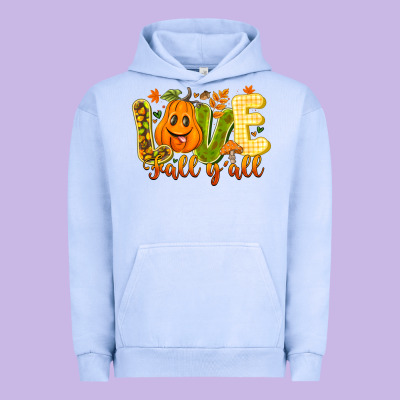 Love Fall Y'all Urban Hoodie Designed By Cowhidedigitalart