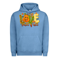 Pigment Pebble Blue Love Fall Y'all Urban Hoodie - CowhideDigitalArt