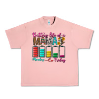 Salmon Battery Life Of A Mama Urban Heavy Tee - BundleAndBundleShop
