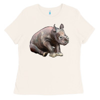Bone Baby Rhino Illustrations Ladies Tee - LillyAllenDesigns