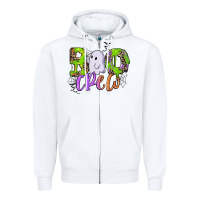 White boo crew Zipper Hoodie - CowGirlArtShop