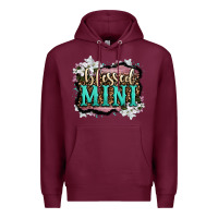 Burgundy blessed mini Premium Hoodie - OliviaCreatesArt