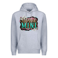 Heather Grey blessed mini Premium Hoodie - OliviaCreatesArt