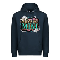 Navy blessed mini Premium Hoodie - OliviaCreatesArt