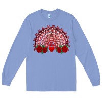 Colony Blue valentines day rainbow with roses Long Sleeve Tee - RanaPortraitStore