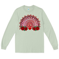 Matcha valentines day rainbow with roses Long Sleeve Tee - RanaPortraitStore