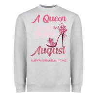 Heather Grey A Queen Was Born In August 1965 Happy Birthday To Me 55 Years Old Heavyweight Sweatshirt - Bettercallsaul