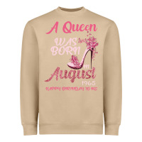 Mushroom A Queen Was Born In August 1965 Happy Birthday To Me 55 Years Old Heavyweight Sweatshirt - Bettercallsaul