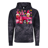 Cloud Black Pink christmas gnomes truck Vintage Hoodie - NancyCooperArtShop