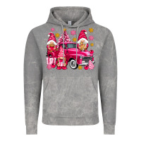 Cloud Rock Pink christmas gnomes truck Vintage Hoodie - NancyCooperArtShop