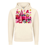 Vintage Artic Pink christmas gnomes truck Vintage Hoodie - NancyCooperArtShop