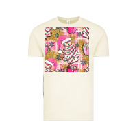 Vintage Arctic christmas cake and pink mug seamless pattern bbs Vintage Tee - BundleAndBundleShop