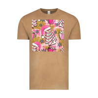Vintage Camel christmas cake and pink mug seamless pattern bbs Vintage Tee - BundleAndBundleShop