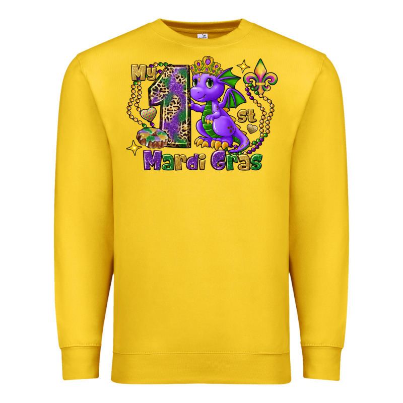Dragon My First Mardi Gras Premium Sweatshirt by FaDigitalArtStudio | Teevron