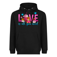 Black Love Is All You Need Valentines Day Frappe Coffee Heavyweight Hoodie - FaDigitalArtStudio